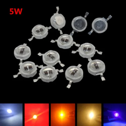 12PCS 50PCS COB LED 1W 3W 5W 3V 350MA 750MA Chip Bulbs High Power Lamp White Warm White Red Green Blue Yellow Good Taiwan Chips