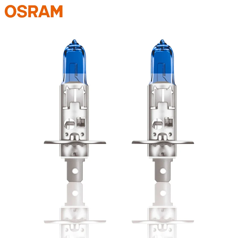 OSRAM H1 62150CBA Halogen Cool Blue Advance 12V 55W Car Original Headlight 5000K White Light +50% Brighter, Pair