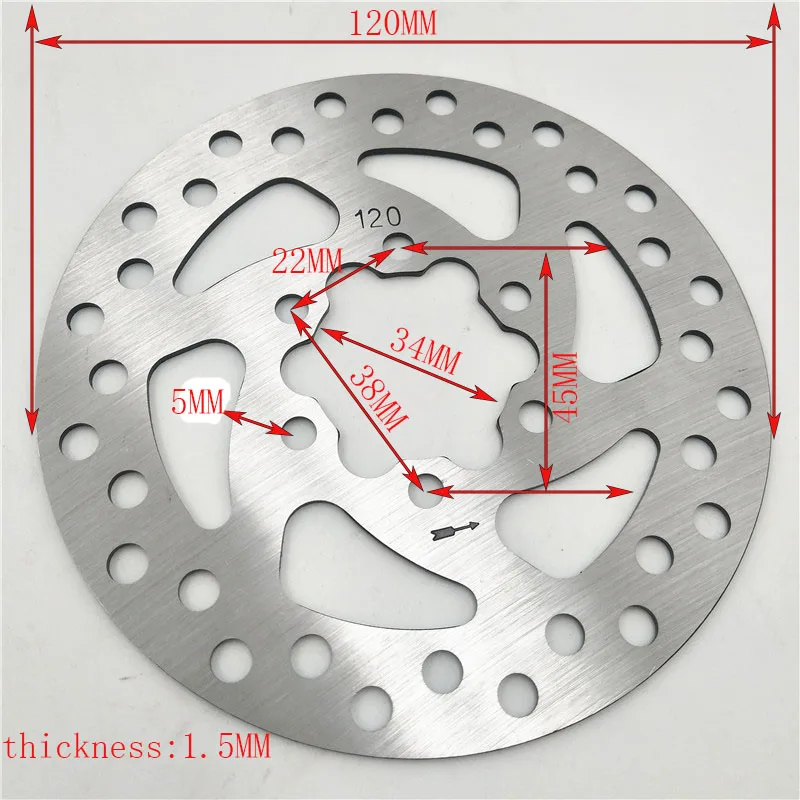 Brake Disc Plate Outside Diameter 120mm 140mm 160mm 180mm With 6 Fitting Hole Screws For Outdoor Cycling Scooter