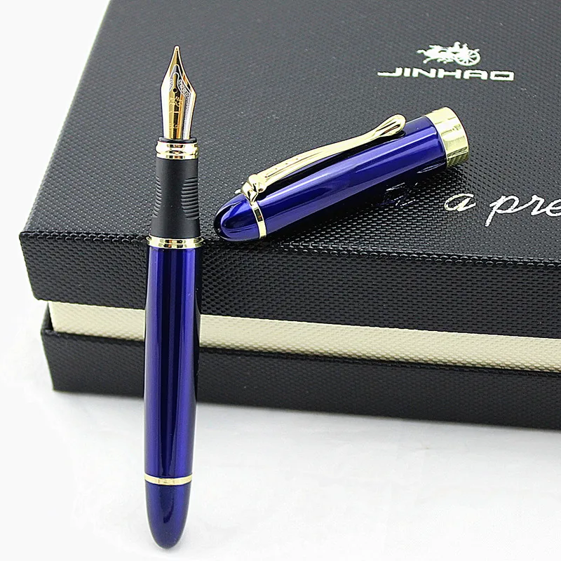 JINHAO X450 lápiz base de punta ancha de 0,7mm, negro brillante, 18KGP, JINHAO 450, lujoso, negocios, vino púrpura, verde, dorado, 21 colores