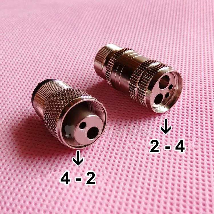 Dental unit handpiece pipeline connection converter 4 holes or 2 holes, dental high-speed handpiece adapter dental materials