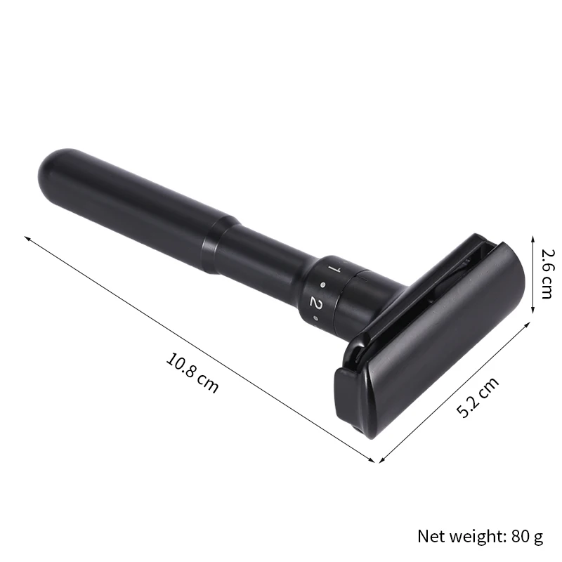 YINTAL Luxuriöse Schwarz Einstellbare Sicherheits Razor Klassische Stand Sicherheit Razor Männer Rasieren Mit 5 Klingen