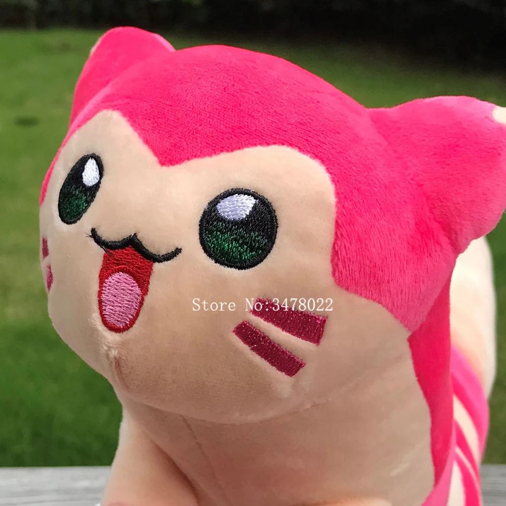 2 Style Pokemon Brown & Pink Shiny Furret Plush Cute Cartoon Stuffed Toy Soft Doll Length 17\