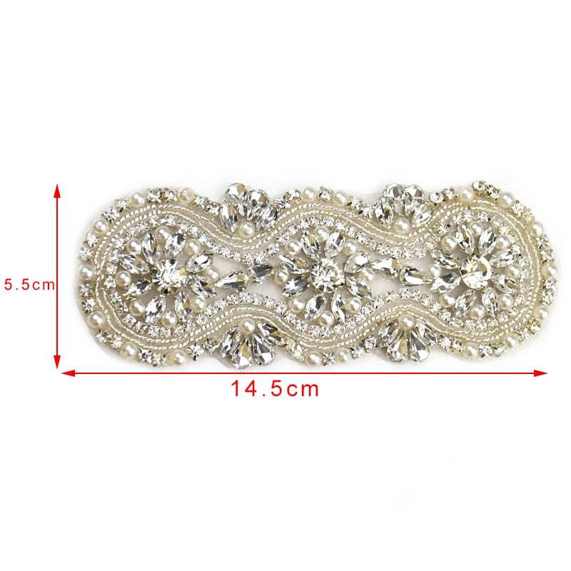 Hand-Made 3D Crystal Rhinestone Applique for Bride's Accessory, WRA-1046