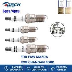 4-6PCS Iridium Platinum Spark Plugs TORCH Q6RTIP-13 Replace for ITR6F13(4477) PTR6D-13G(6989) PTR6F-13(7569) TR6AP-13(5809)