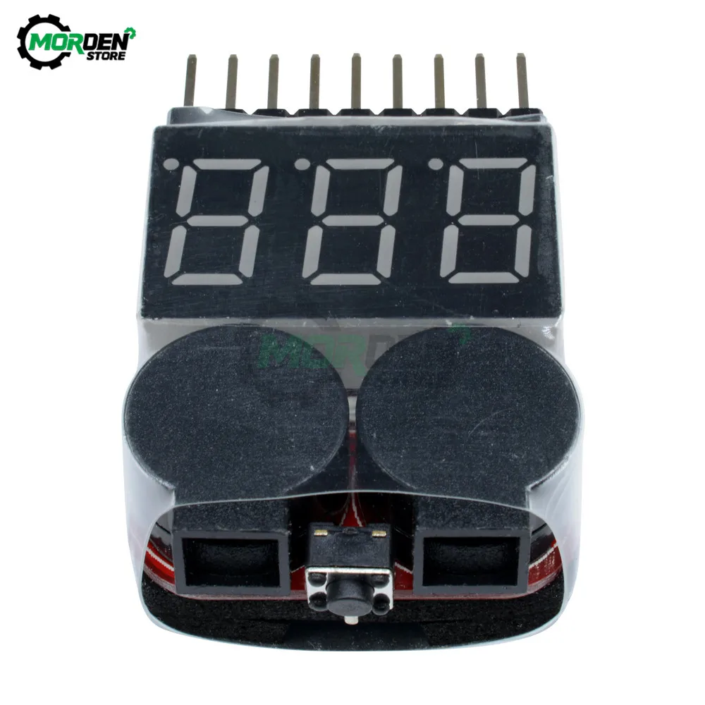 0.5V-36V Digital 1S-8S Lithium Battery Low Voltage Indicator Buzzer Alarm Module for Lipo/Li-ion/Fe RC Helicopter Battery Tester