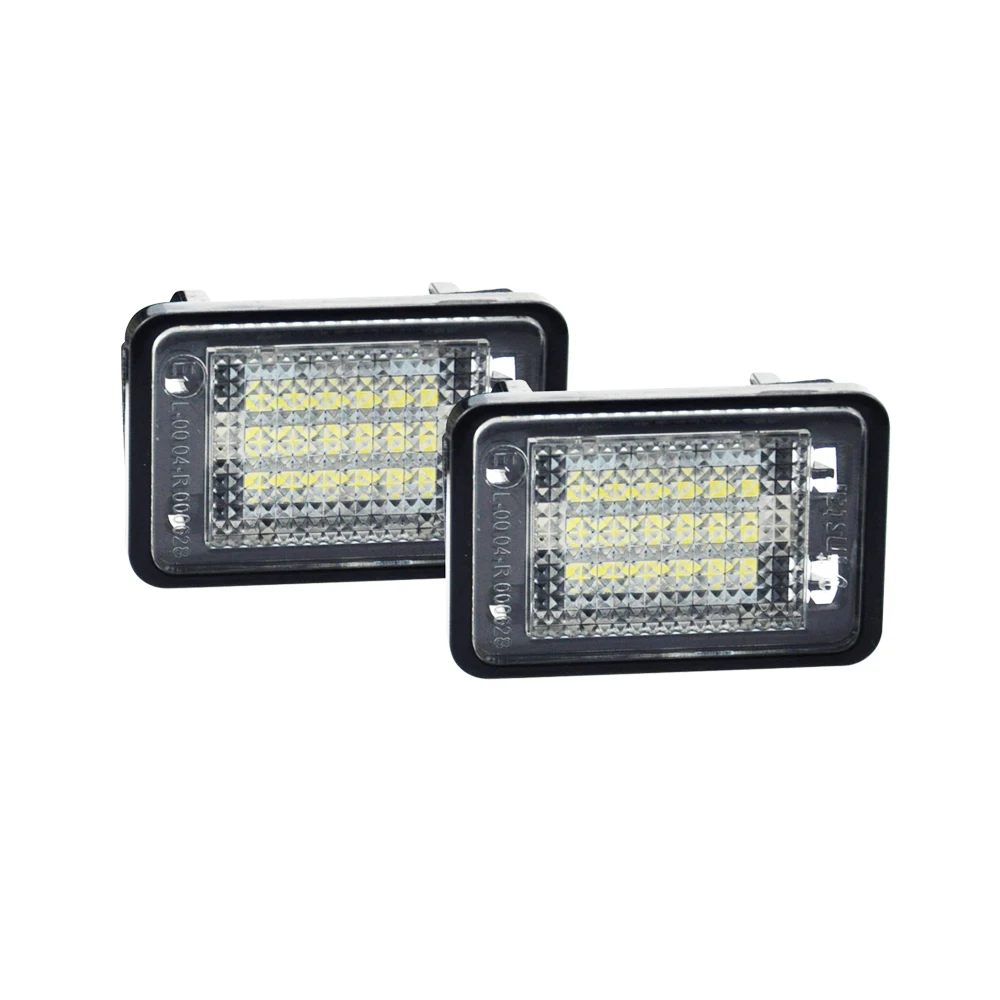 2Pcs  White LED License Plate Light Number Plate Lamp For Mercedes Benz GLK-Class X204 GLK200 GLK250 GLK300 GLK350 2007-2013