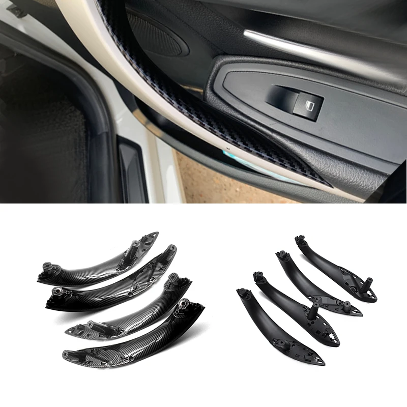 

For BMW F30 F31 F32 F33 F35 F36 F80 F82 F83 4pcs Carbon Texture Car Interior Door Handle Door-Pull Handles Replacement Cover