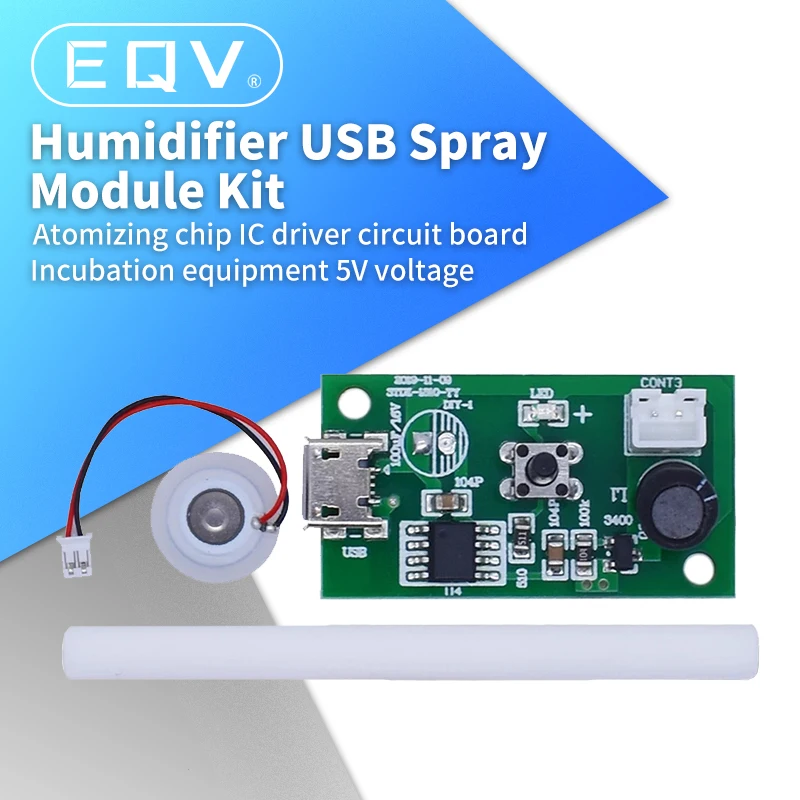 USB Mini Humidifier DIY Kits Mist Maker and Driver Circuit Board Fogger Atomization Film Atomizer Sheet Mini Oscillating