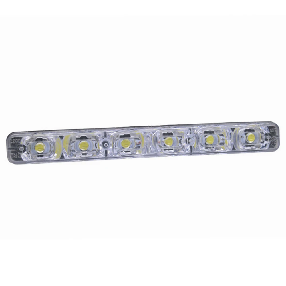 2Pcs 6 LEDs Car Daytime Running Lights Car-styling DRL Car Daytime Lamp Auto Fog Light Super Bright Waterproof DC 12V