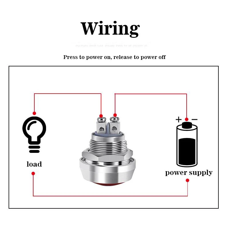 12mm Ball Round Head Reset Waterproof Metal Push Button Switch Screw Feet Control Switch Car 12V Momentary Swtich Power Buttons