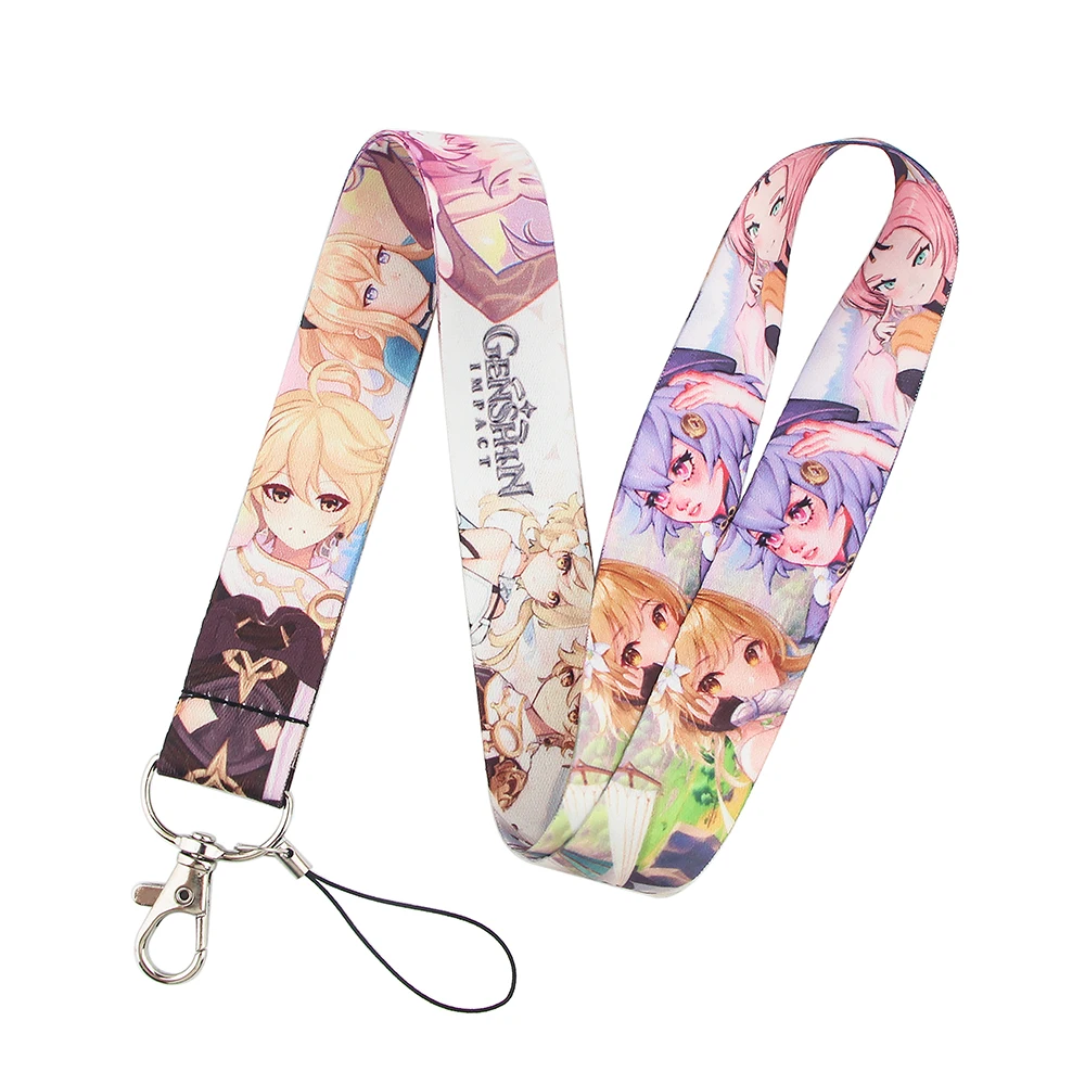 LX568 Game Keychain Neckband Lanyard USB ID Card Badge Holder Lanyard  Mobile Phone Accessories Cute For Gift