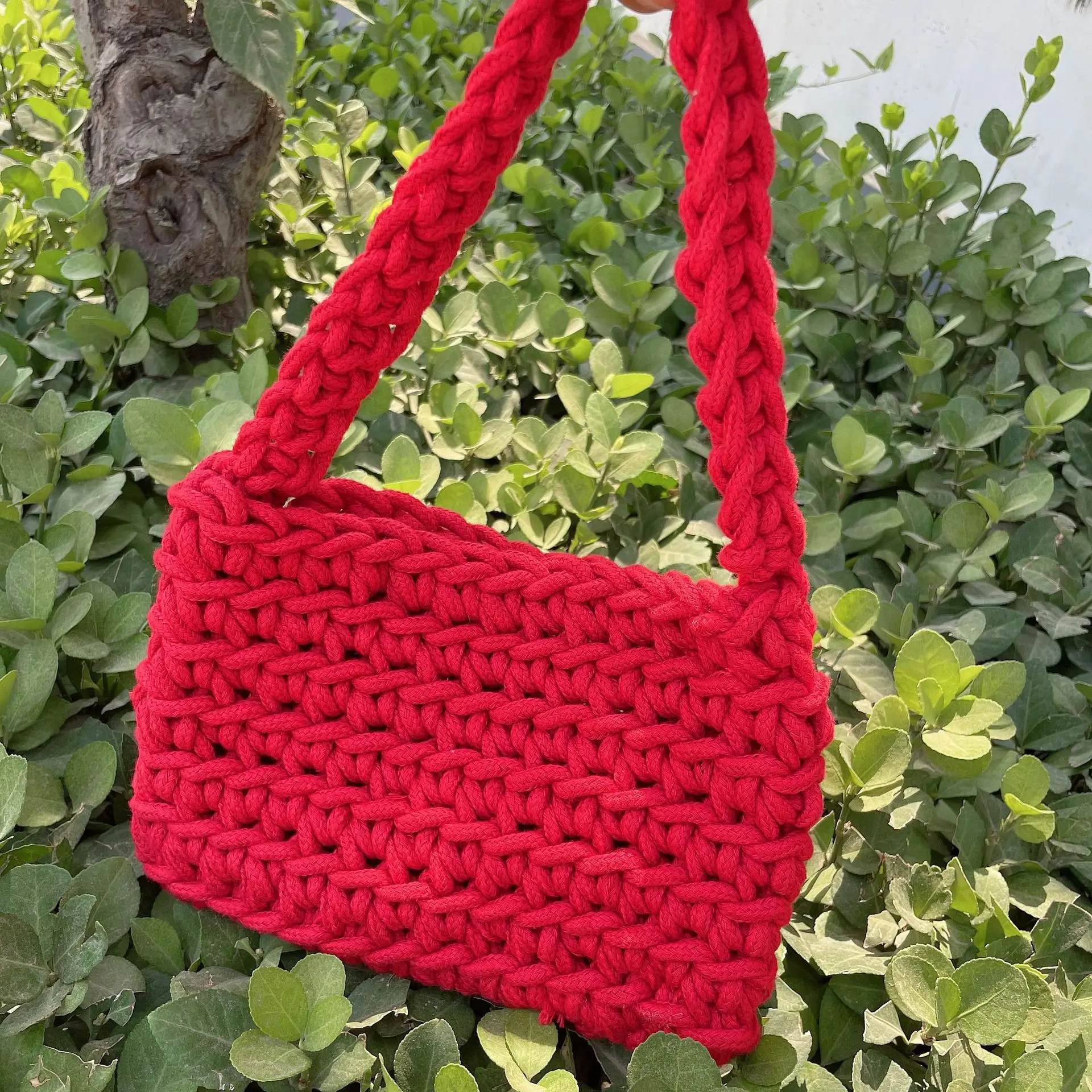 ニット糸-綿糸のボール,バッグ用のかぎ針編みの糸,DIY用のバッグ,糸のセットを含む女性用のバッグパッケージ