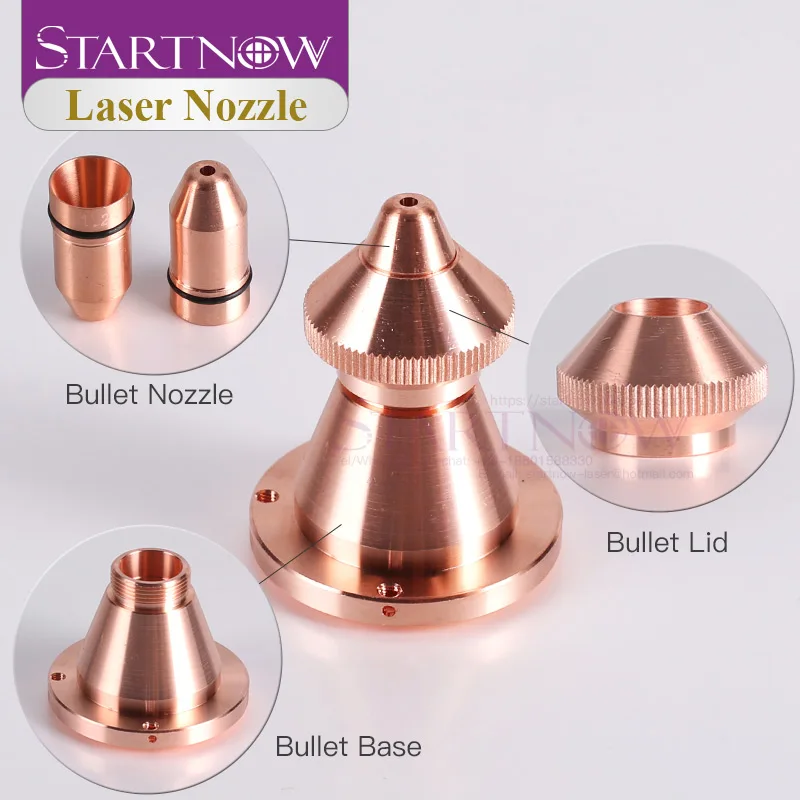 Startnow CINCINNATI Lasermech Laser Cutting Nozzles With Lid Base Bullet Jet Single Double 1.2 1.5 For Fiber Laser Machine Head