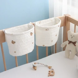 Bedside Storage Bag Baby Crib Organizer Hanging Bag for Dormitory Bed Bunk Hospital Bed Rails Book Toy Diaper Pockets Bed Holder