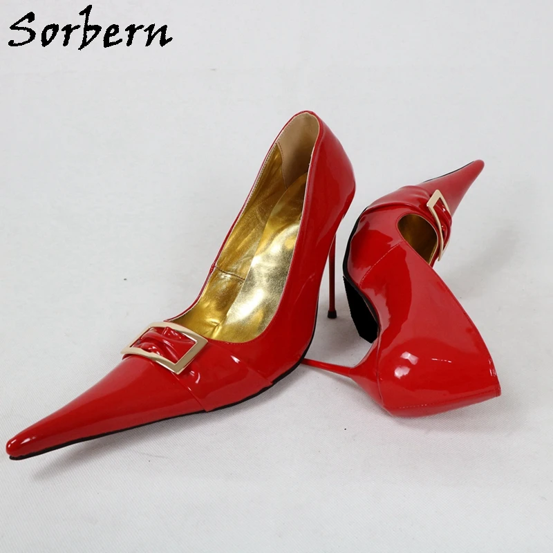 Sorbern Sexy 16Cm scarpe con tacco alto in metallo Ultra sottile scarpe a punta da donna décolleté Unisex cinese Plus Size 36-52 tacchi a punta