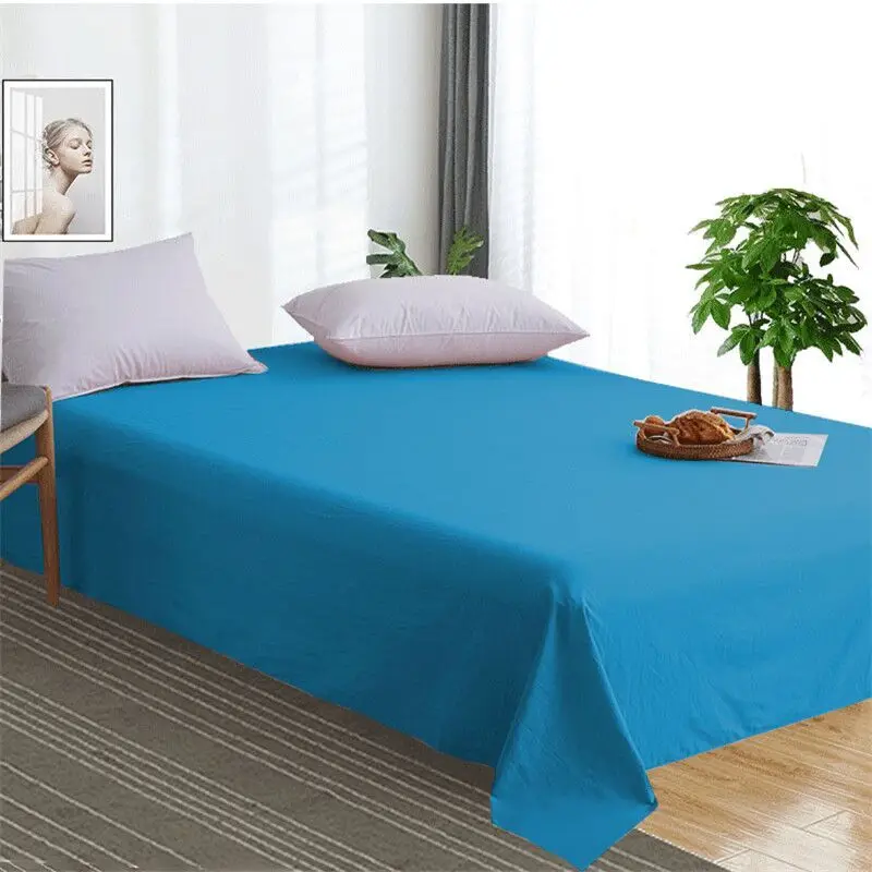 

LAGMTA 1Pc Thick 100% Cotton Flat Sheet Solid Colour High Quality Bed Sheet Various Sizes Can Be Customized Sheets