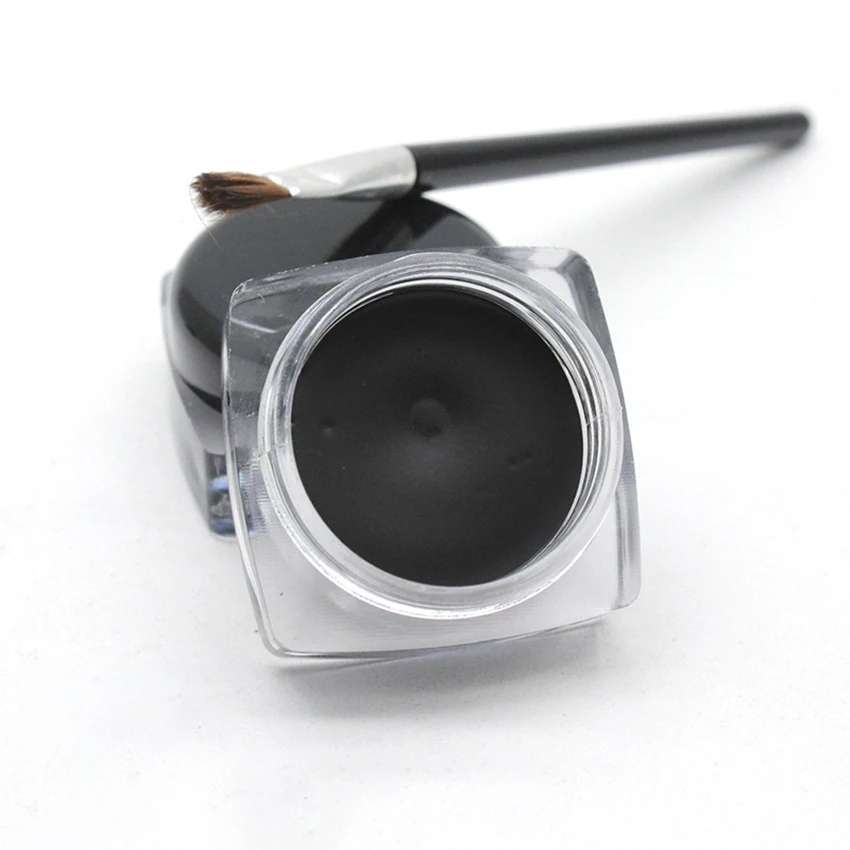 كحل أسود مقاوم للماء مع فرشاة ، طويلة الأمد كحل كريم سيدة نساء ماكياج مستحضرات التجميل كحل أدوات ماكياج الجمال