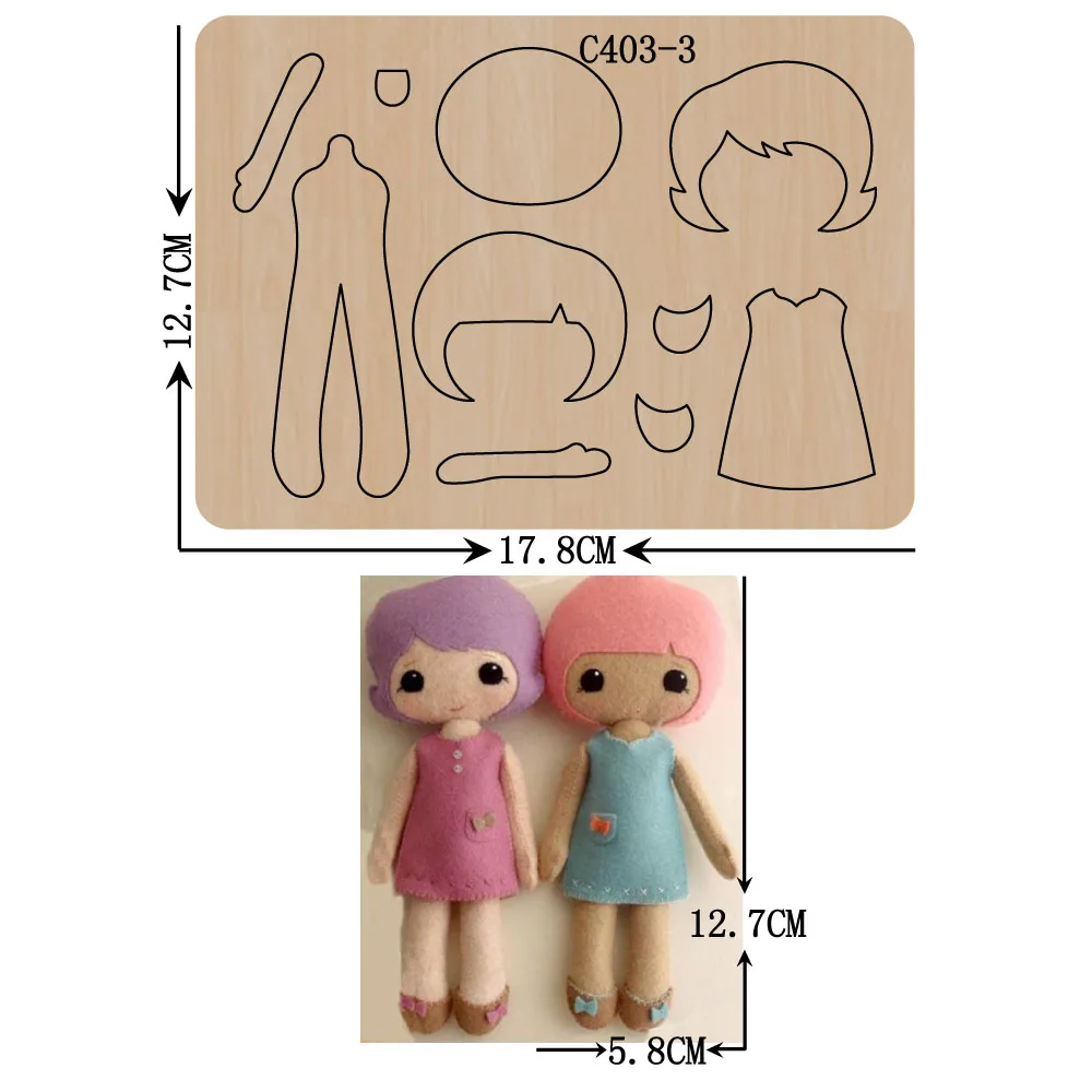 

Скрапбукинг Girl Wooden Die, Плашки, Новинка, C403-3