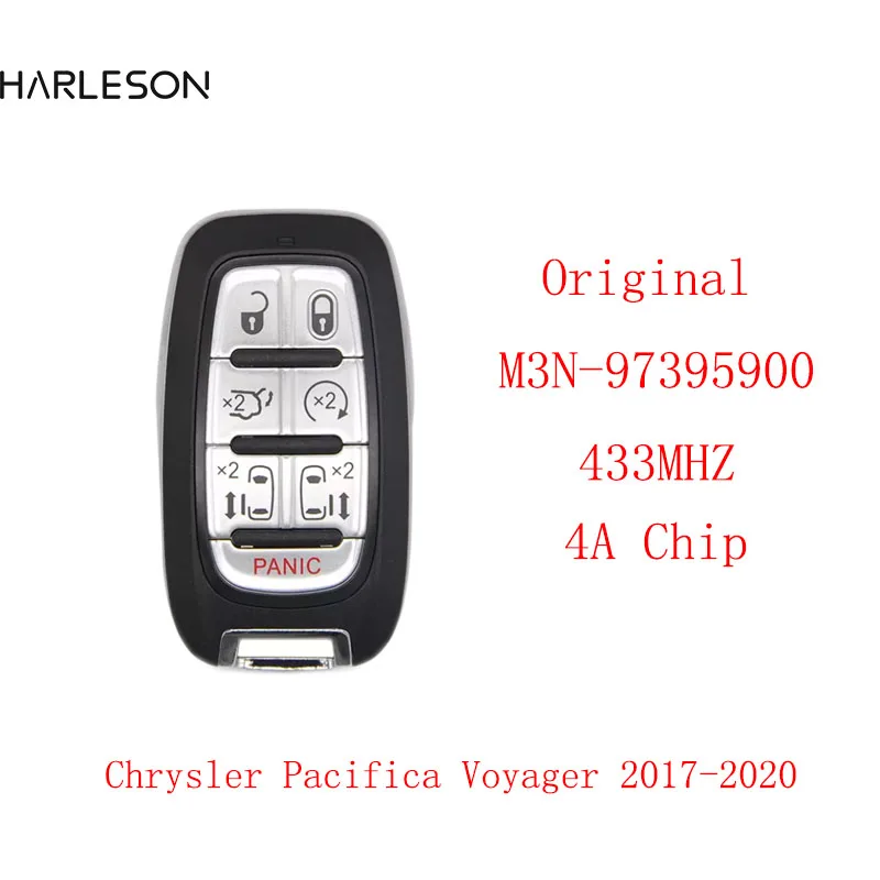 

Original Car Remote Control Key For Chrysler Pacifica Voyager 2017-2020 68217832AC 4A 433MHz Replace Smart Promixity Card