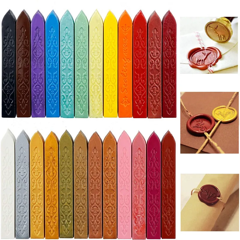 26 Color Sealing Wax Stick, Antique Arrow Pattern Wax Core, Special Sealing Wax Stick For Letter Wedding Invitation wax Printing