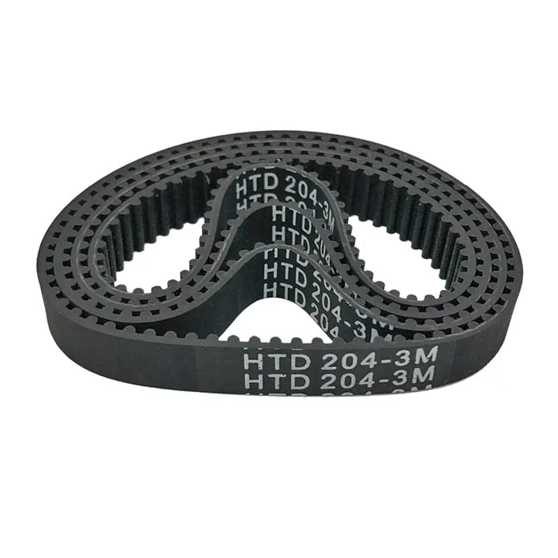 Rubber Timing Belt 67 Teeth 68 Tooth 69teeth Perimeter 201mm 204mm 207mm HTD201-3M HTD204-3M HTD207-3M Printer Belt Fittings