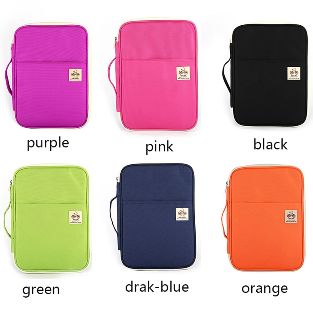 Tas Dokumen A4 Multifungsi Kantong Arsip Portabel Tahan Air Kain Oxford Notebook Jinjing Terorganisir Tas Komputer Ipad