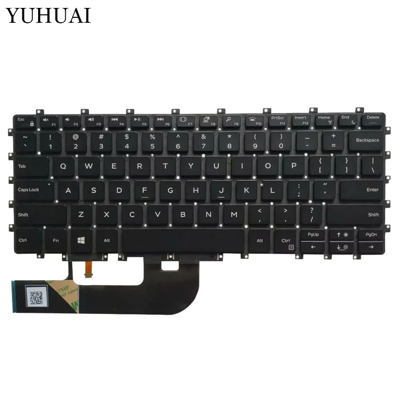 US laptop Backlit keyboard for Dell XPS15 9575 7590 2IN1 english keyboard 0HC1GN PK132471A00