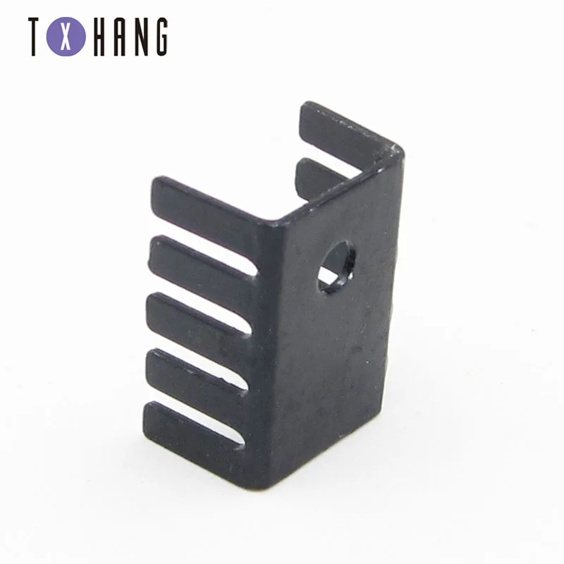 10 Pcs 21x15x11mm Alluminio Nero Dissipatore di Calore per TO-220 Transistor Mosfet