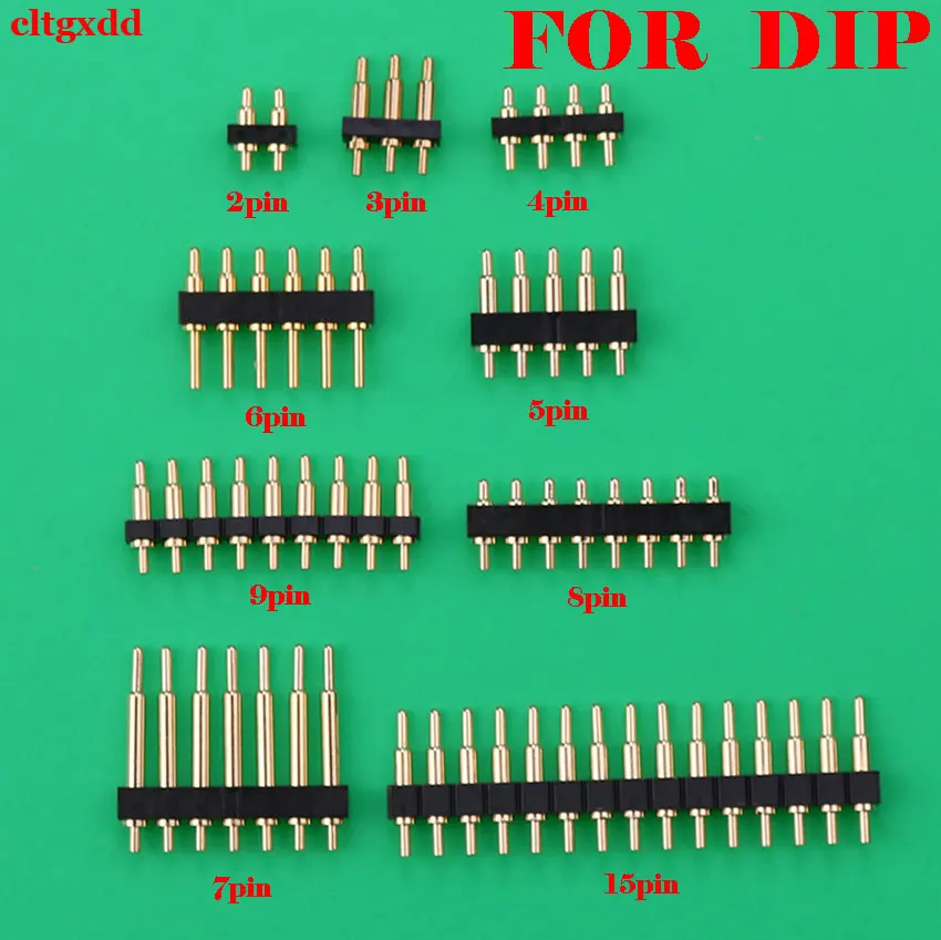 cltgxdd 1piece FOR DIP Pogo Pin Connector Spring Loaded Contact Test Probe Power Charging Connector Pin 2.54 Mesh