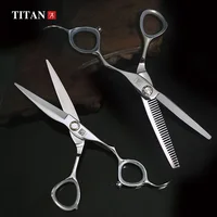 Tijeras de adelgazamiento de corte de peluquería profesional Titan para herramientas de salón de peluquero kit de tijeras nuevo