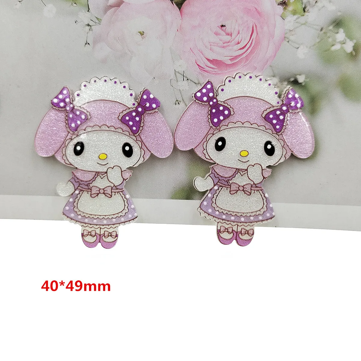 100pcs/lot Big size Japanese cartoon maid outfit apron dress planar resin for diy phone hair accessories