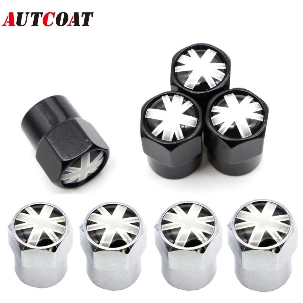 

AUTCOAT 4Pcs/Set Aluminum Alloy/Copper Tire Valve Stem Cap, with O Rubber Ring, Tire Wheel Stem Air Valve Caps for Auto Cars