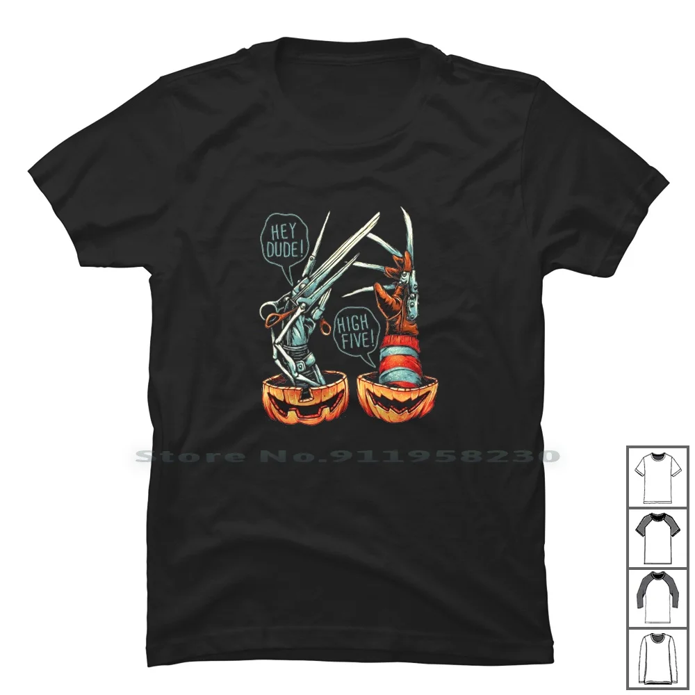 Scissors And Knives Hi Dude High Five T Shirt 100% Cotton Scissors High Five Dude So Hi