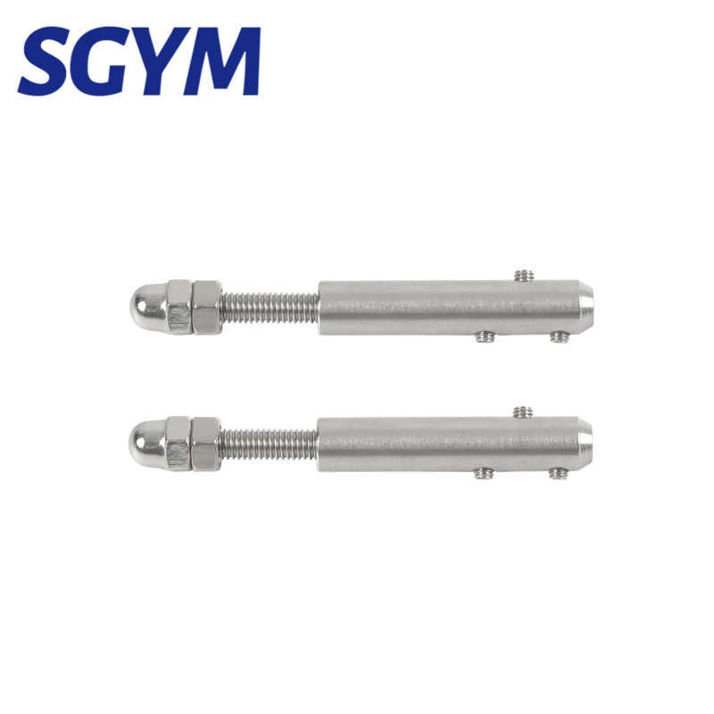 10pcs handscrew Clamp Wire Rope 4mm Threaded Stud Tension End Fitting with Hexagon Grub Screw Bolts buckle for Stair Deck Post