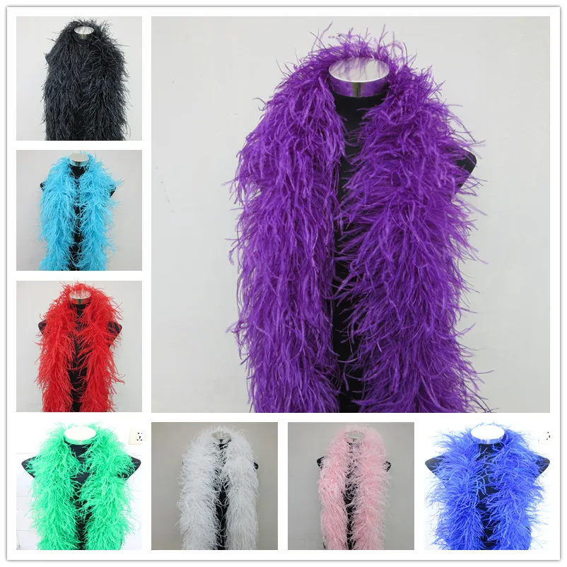 

Hot Sale Fashion 6layer Ostrich Feather Boa Wedding for Plumas De Faisan Decoration Home Diy Accessories Plumas Plume