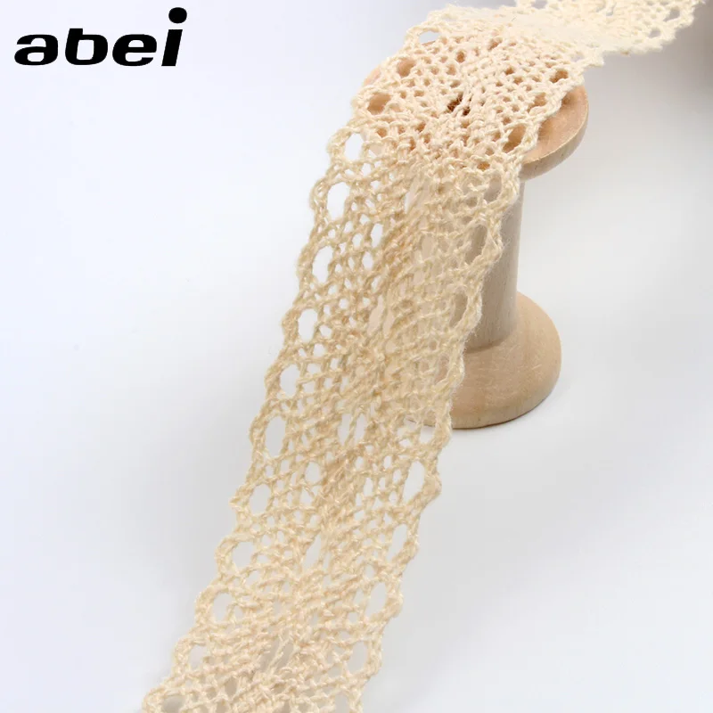 5yards/lot 3cm White Beige Double Sides Lace Trims DIY Patchwork Handmade Sewing Fabric Accessories Wedding Scrapbooking Ribbon