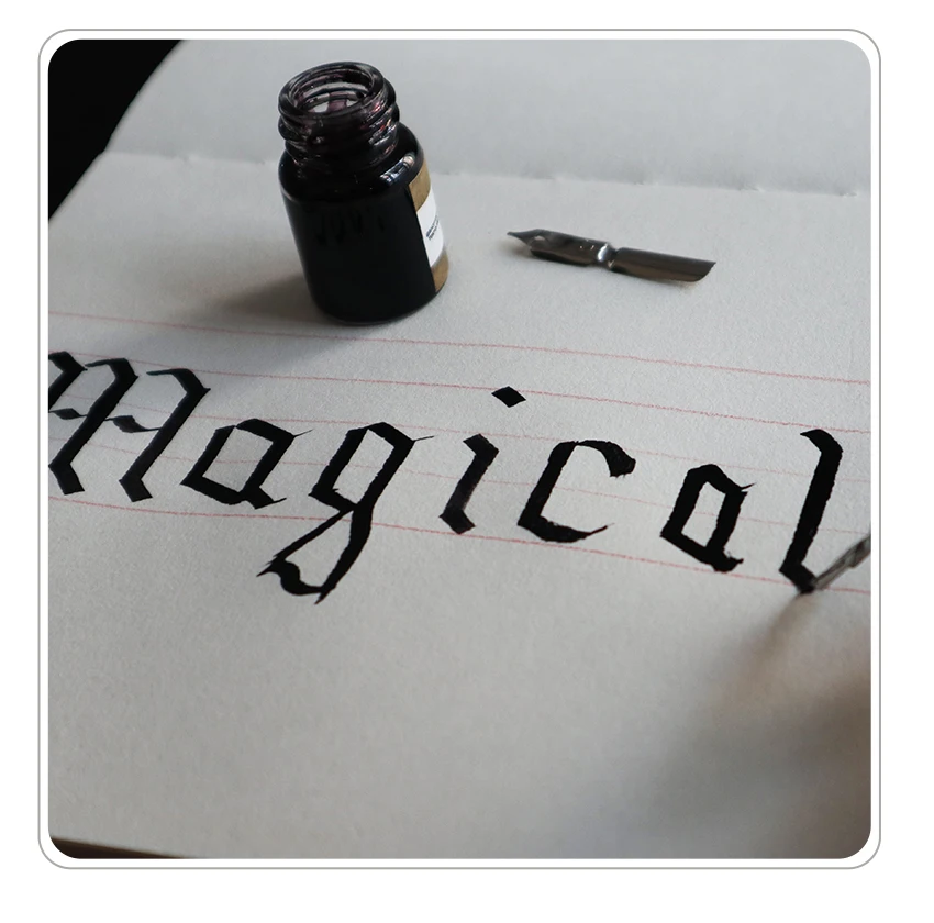 Neue Ankunft Dip Stift Manga Kalligraphie Dip Stift Halter + 6 Schreibfedern für Schriftzug Skizzieren Zeichnung Kit Brunnen Stift Schreibwaren liefert – Detail 11