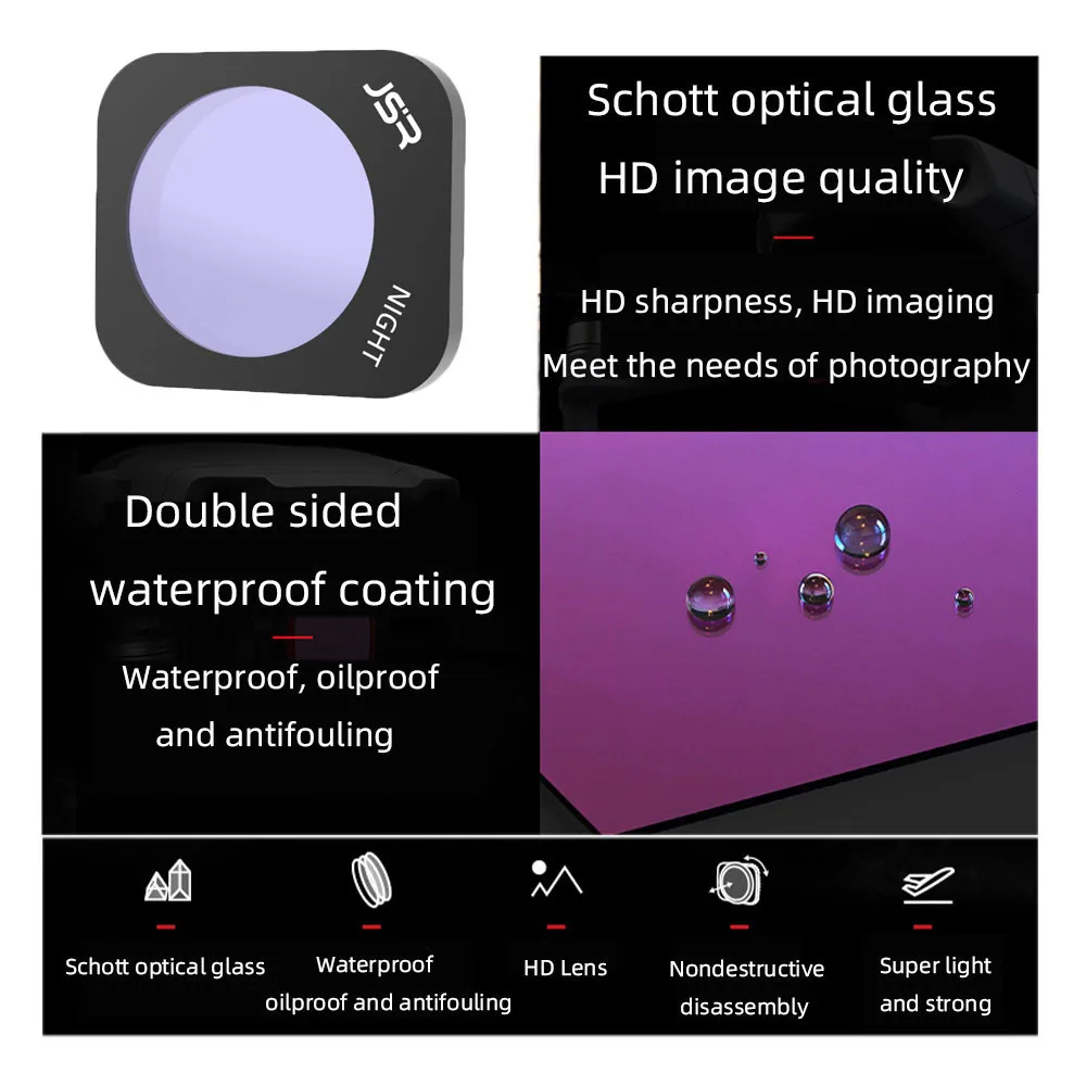 Drone Filter For Hubsan Zino Mini Pro STAR/CPL/ND4/ND8/ND16/Night/ND8PL/ND16PL/ND32PL/ND64PL Camera Lens Accessories Set