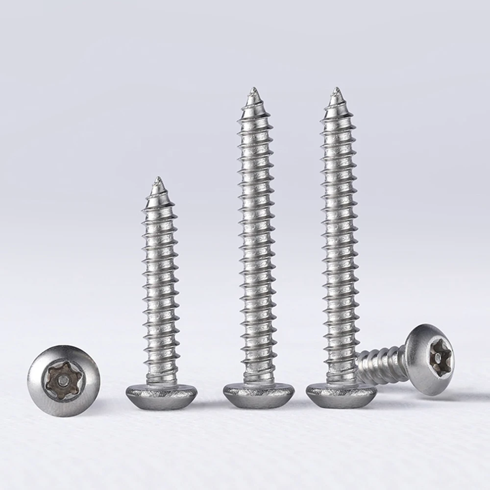 10-500PCS 304 stainless steel M2.9/M3.5/M3.9/M4.8 Torx Round Head Pan Head Bolt Self-tapping Screw