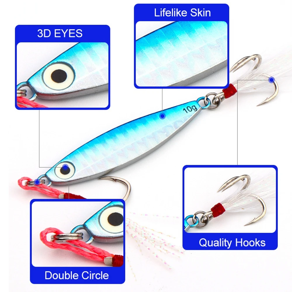 Micro Jig  Jigs Sea Fishing Metal Jig 7G 10G15G20G Shore Casting Jigging Fish Sea Bass Fishing jigs Lure Slow jigging lures