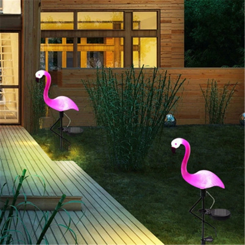 

LED Bird Lamp Flamingo Solar Power Light Outdoor Fence Light Courtyard Garden Solar Led Lamp Waterproof Outside Deco Solar Light