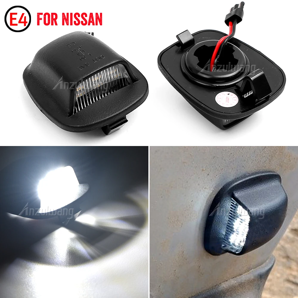 

2Pc LED License Number Plate Light For Nissan Xterra（Roniz）WD22 1999-2004 For Frontier Navara NP300 D22 1998-2004