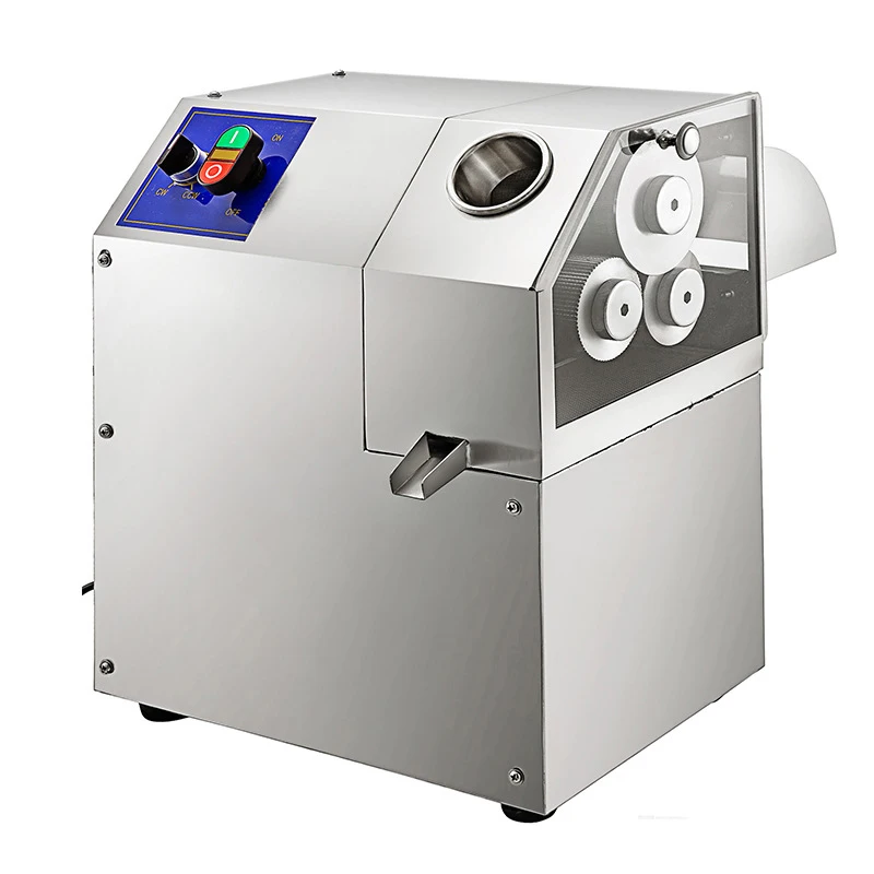 عصارة قصب السكر الأفقية التجارية XJT-GZ3 عصارة قصب السكر الكهربائية الكبيرة ثلاثية العصا لسطح المكتب 250 كجم/ساعة