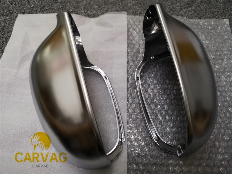 Mirror Cover shell For VW Golf 5 MK5 Passat B6 R36 Sport Golf 5 R Rearview outside aluminum Satin finish