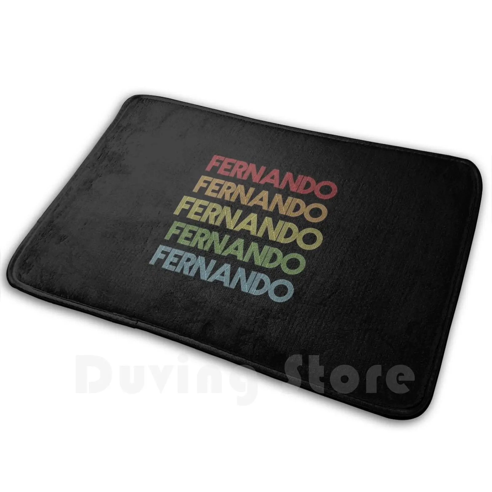 Fernando Name-Multi Colored Custom Name Gift For Fernando Carpet Mat Rug Cushion Soft Fernando Fernando Disco Name 500 For