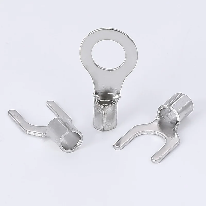 Terminal prensado a frio para crimpagem, em forma de U, em forma de O, garfo redondo, cobre bare OT UT, terminais de crimpagem rápida, terminador de crimpagem, 320pcs