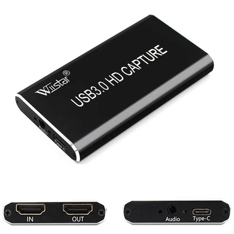 HDMI to USB 3.0 Type c Video Capture Card 1080P Full HD Video Recorder for OBS Gaming Live Streaming HD Capture Box for PS3