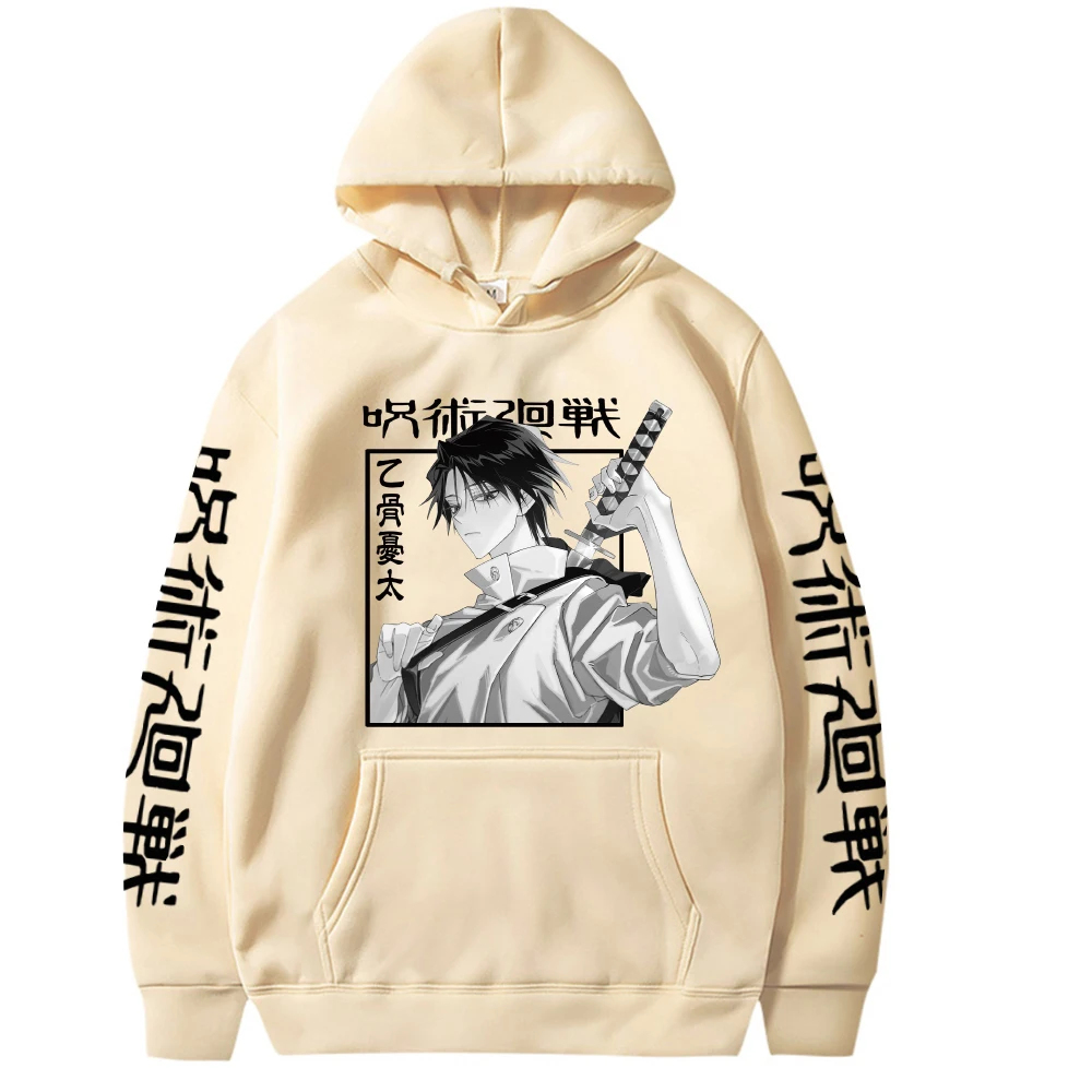 Anime Harajuku Yuta Okkotsu Unisex Pullovers Hoodies Loose Cool Men Tops Casual Winter Sweatshirt