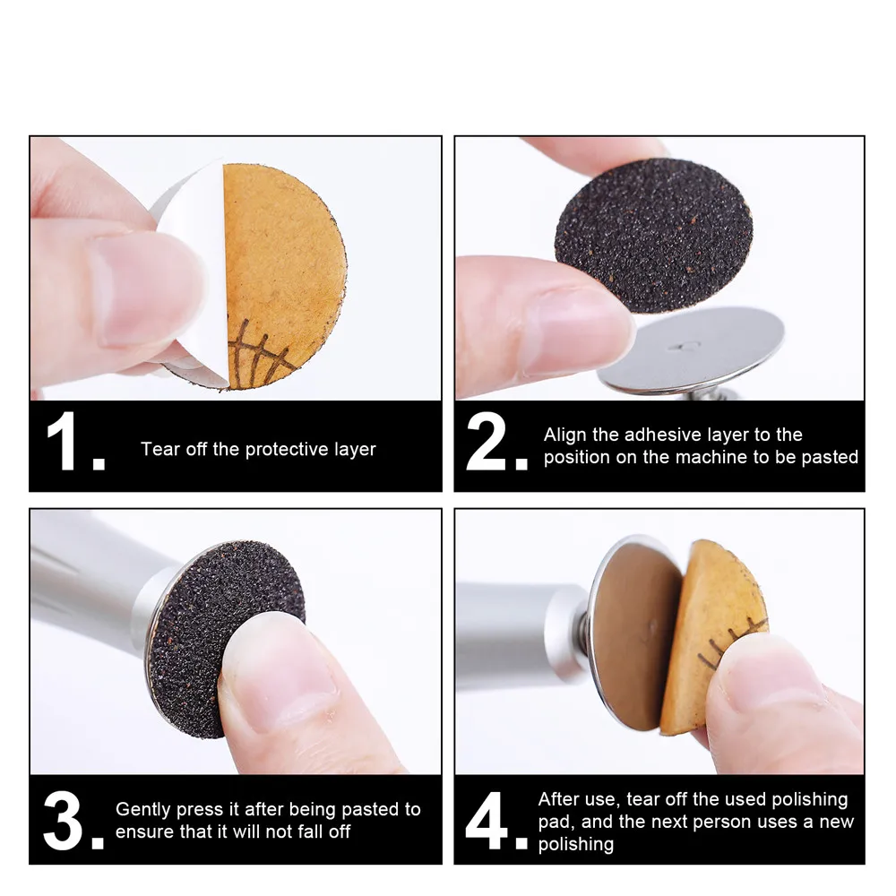 Foot File Replaceable Sandpaper Disc Cuticle Callus Remove Tool For Electric Foot File Callus Hard Dead Skin For Pedicure Tools